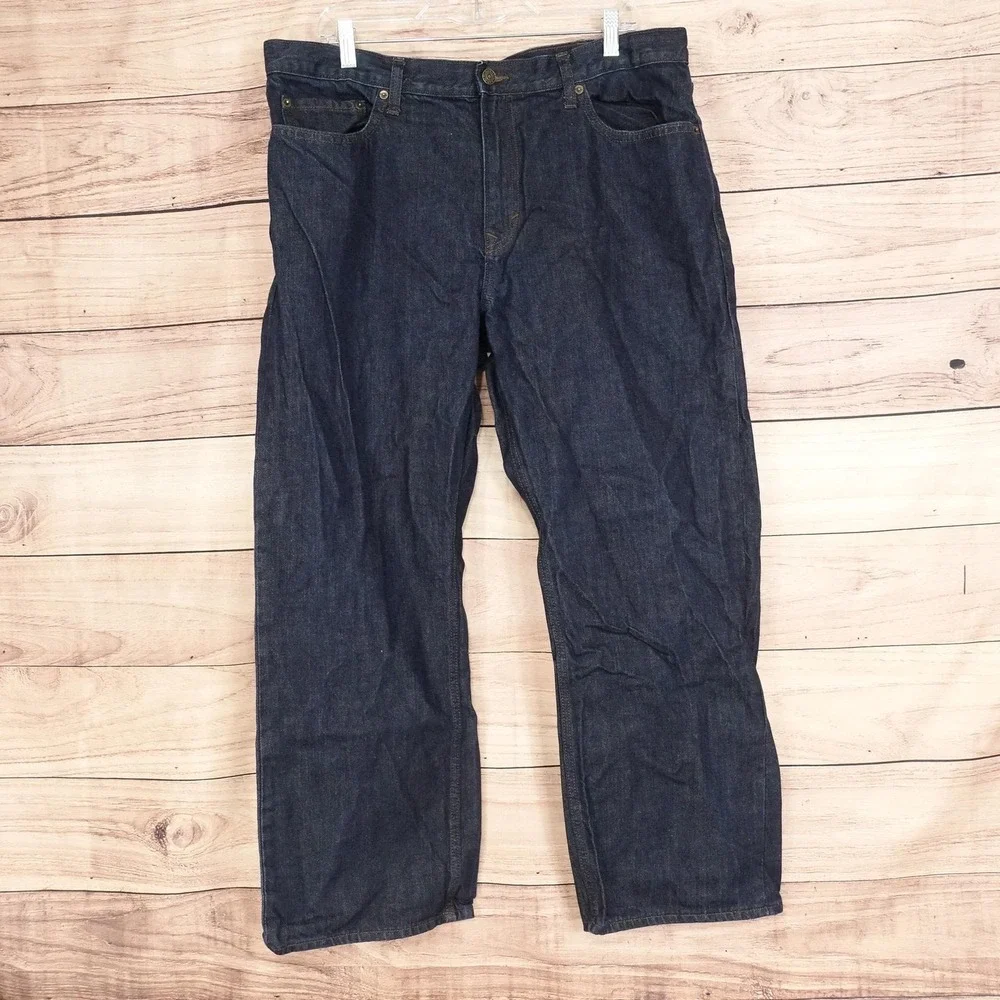 Banana Republic Jeans Mens 38x30 Blue Dark Wash Straight Denim Pants